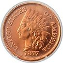 1877 Indian Head Cent Design 1 oz Pure .999 Copper Round Bullion Coin in Capsule - COA by Heavenly Metals