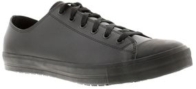 Shoes For Crews Trainers Mens Unisex delray Leather Lace Up black UK Size