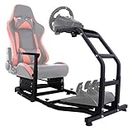 Anman Racing Wheel Simulator Stand Height Adjustable Driving Sim Stand Compatible with Logitech G25, G27, G29, G920 Gaming Cockpit G25/G27/G29/G920 Not Include Wheel Handbrake Shifter and Pedals