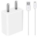 18W Charger for HTC Rhyme CDMA Charger Original Mobile Wall Charger Fast Charging Android Smartphone Qualcomm 3.0 Charger Hi Speed Rapid Fast Charger with 1.2m Micro Cable - (White, SE.I1)