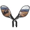 GOOFIT 8mm Black Rear View Mirror for GY6 50cc 125cc 150cc 250cc Scooter Moped Motorcycle (pair)