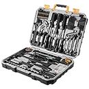 Tool Kit Set Box for Home: Household with Drill Wrench Socket Basic Hand Tools Sets for Men Car Repair Mechanic Tool Kit Set Automotive with Plastic Tool Box 178 Piece
