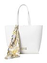 Versace Borsa Jeans Couture shopper con foulard baroque 74VA4BAF ZS467 003 white