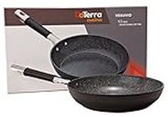 DaTerra Cucina Professional 9.5 Inch Nonstick Frying Pan | Italian Made Ceramic Nonstick Pan by | Sauté Pan, Chefs Pan, Non Stick Skillet Pan for Cooking, Sizzling, Searing, Baking and More