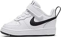 Nike Boys Court Borough Low 2 (GS) Basketball Shoe, WHITE/BLACK, WHITE/BLACK, 39