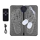 PAGALY EMS Pulse Foot Massager Mat Electric Foot Machine | Acupuncture Stimulator Massager Pad | Pain Relief Acupuncture Foot Massage Pad with Remote (Black)