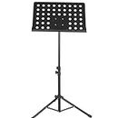 Techtest Music Stand for Notes Height & Angle Adjustable Orchestral Stand Conductor Sheet Stand and Music Sheet Clip Holder Notation Stand for Singers Lyrics Stand Folding Musical Instruments