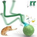 IOKHEIRA Cat Toy Elettrico, Interactive Cat Toy Ball Automatico Gatto Giocattolo con USB Ricaricabile 3 Modalità di Lavoro, Irregolare Moving Cat Toy
