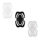 JOMICO Bra Strap Clips 3-Pack - Clear, Black, White - Fashion Solution for Racerback Tank Tops, Dresses - Anti-Slip Cleavage Control - Easy to Use Plastic Holders - Provides Added Lift and Support
