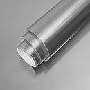 Silver Stainless Steel Wallpaper Self-Adhesive Cleanable Removable Peel and Stick 17.71in X 78.7in Refrigerator Speaker Dryer Cabinet Oven Appliances Furniture Renovation Bathroom Kitchen Bedroom