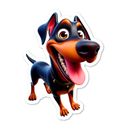 Pegatina de vinilo divertida para mascotas Doberman para perro, resistente al agua, uso en interiores, 2 tamaños