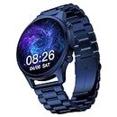 Noise Halo Plus Elite Edition Smartwatch with 1.46" Super AMOLED Display, Stainless Steel Finish Metallic Straps, 4-Stage Sleep Tracker, Smart Watch for Men and Women (Elite Blue