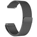 TASLAR Stainless Steel Metal Mesh Magnetic Closure Band Strap Wristband Bracelet Compatible with Fitbit Versa/Fitbit Versa Lite/Versa Special Edition (Black)