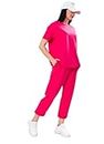 Pinkberry Women's cotton blend Co-ord Set Two Piece Suit Top and Pant|short Sleeves tracksuit for Ladies| Casual Wear Fasionable PINK M