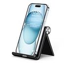 UGREEN Cell Phone Stand Holder Mobile Phone Dock Compatible with iPhone 15 14 13 12 11 Pro Max SE XS XR, Samsung Galaxy S24 Ultra S23 S22, Smartphone Holder for Desk, Adjustable and Foldable Black
