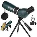 MaxUSee High Definition 20-60x60 Zoom Spotting Scope with Tripod Carry Bag Phone Adapter, BAK4 Prism & FMC Lens Shock-Proof for Target Shooting Hunting Bird Watching Wildlife Scenery