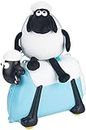 SAIPOTOYS Shaun the Sheep Ride-On Suitcase Kids Travel Luggage with Wheels Hard Shell Case for Toddler Children Carry on, Blue, Luggage with Backpack, Shaun the Sheep