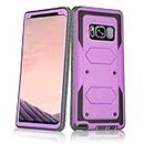 Asuwish Phone Case for Samsung Galaxy S8 Plus Cover Hybrid Rugged Shockproof Drop Proof Full Body Protective Heavy Duty Cell Accessories Glaxay S8plus S 8 8plus 8S Edge S8+ SM-G955U Women Men Purple