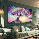 Wall Art Tree of Life Large Landscape Canvas Artwork Picture Modern Canvas Painting Artwork Canvas Prints Wall Decoration for Living Room Bedroom Office Home Wall Decor Framed Ready to Hang 50X100CM