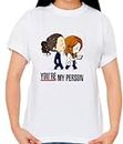 URBAN PENDU Grey's Anatomy You are My Person Women's Text Printed Cotton Blend Regular Fit Tshirt (White - X-Large)