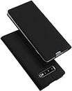 SkyTree Case for Samsung Galaxy S10+, Ultra Fit Flip Folio Leather Case Cover with [Kickstand] [Card Slot] Magnetic Closure for Samsung Galaxy S10+ - Black