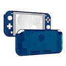 eXtremeRate Transparent Clear Blue DIY Replacement Shell for Nintendo Switch Lite, NSL Handheld Controller Housing with Screen Protector, Custom Case Cover for Nintendo Switch Lite