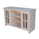 International Concepts TV Stand with 2 Doors and Two Shelf, Unfinished