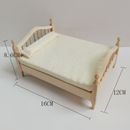 Bambole in scala 1:12 casa in miniatura semplice letto non dipinto mobili camera da letto fatti a mano