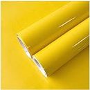 COSMOS STAR™ Yellow Gloss Realistic Paint-Like Micro Finish Vinyl Wrap Roll Air Release Technology wrap for car and Motor Bikes (24 x 60 inch, Yellow)