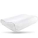 AJUDIYA CREATION Memory Foam Pillow, Adjustable Pillow for Seelping, Ergonomic Cervical Pillows Neck Pain, Support Back, Anti-Allergy, Pain Relief, Bed with Cover