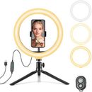 YI LIGHTING LED 10" LED Ring Light w/ Tripod Dimmable for Selfie TikTok Youtube Livestream | 10 H x 10 W x 1 D in | Wayfair 10INCH-RINGLIGHT