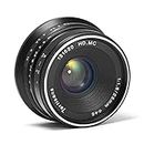 7artisans 25mm F1.8 Manual Focus Prime Fixed Lens for Fujifilm Fuji Cameras X-A1 X-A10 X-A2 X-A3 X-AT X-M1 XM2 X-T1 X-T10 X-T2 X-T20 X-Pro1 X-Pro2 X-E1 X-E2 X-E2s - Black