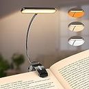 Gritin 19 LED Rechargeable Book Light for Reading in Bed - Memory Function, 3 Eye-Protection Modes & 5 Brightness Levels, Long Battery Life, 360° Flexible Clip On Book Reading Light for Reader