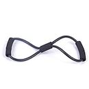 UerBone - Light Figure 8 Ultra Toner Resistance Band Exercise Cords for Yoga Workout,Body Building,Home Gym with Heavy Duty [ Black ]