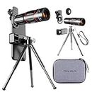 3ZeBra 28x Optical Zoom HD Phone Camera Lens 5 in 1 Kit for iPhone and Android with Tripod + Telephone Zoom Lens + Lens Cover + Clips, Support Hand-held, Eye View, Spot Shooting, 4K HD Telephoto