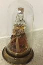 VTG YESTERYEAR BABS CREATIONS 1940's GLASS GIRL PERFUME BOTLE w DISPLAY DOME BOX