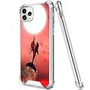 AurorAa Case for iPhone 11 Pro Shock-Absorption Bumper Cover with Jumping Dolphin Sunset Crystal Clear Phone Case