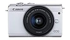 Canon EOS M200 Compact Mirrorless Digital Vlogging Camera with EF-M 15-45mm Lens, Vertical 4K Video Support, 3.0-inch Touch Panel LCD, Built-in Wi-Fi, and Bluetooth Technology, White (Y8-IY1K-BJWX)