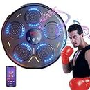 GOXAEEE Música Boxing Machine Electronic Boxeo LED Wall Boxing Target Smart Boxing Aparatos de Entrenamiento para Adultos y Niños, Soporta Bluetooth, 4 Modos de Velocidad, Altura de Montaje Ajustable