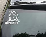 Carp Hunter Fishing Funny Car/Bumper Vinyl Decal Sticker 150mm