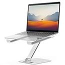 Laptop Stand for Desk, OMOTON Ergonomic Adjustable Computer Stand Aluminum Portable Desktop Laptop Riser Holder for MacBook Air Pro, Dell, HP and All Tablets Up to 15.6" (Glossy Silver)