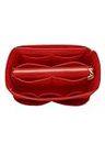 LEXSION Felt Purse Bag Organizer Insert with zipper Bag Tote Shaper Fit Speedy Neverful PM MM 8021 Red L