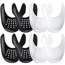 YOLOPARK Lot de 4 paires de protections anti-plis pour chaussures pour homme 40-43 femme 5-9, noir/blanc, Women's US Size 5-9