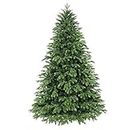 Giulia Grillo Premium Christmas Tree 7ft, 2382 Branches, Realistic, Easy to Assemble, Bushy, PE/PVC, Green, Foldable Metal Stand