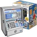 Ben Franklin Toys Dr. STEM Toys Kids Talking ATM Machine Savings Piggy Bank with Digital Screen, Electronic Calculator That Counts Real Money, and Safe Box for Kids, Silver (One Size, Silver)