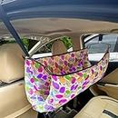 VParents Car Cradle Hammock for 0 to 2 Year Baby | Portable with Adjustble Belt, Hammock Cloth, Hangers (Pink, Cotton)