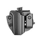 Orpaz C-Series PPQ Holster Compatible with Walther PPQ Holster, OWB Holster, Level II Retention, with Walther PPQ m2 Magazine Holder - Unisex - Will Secure Your Handgun with a Tactical Appearance
