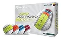 TaylorMade Golf Tour Response Stripe Ball Multi Pack Dozen, White
