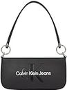 Calvin Klein Jeans Women SCULPTED SHOULDER POUCH25 MONO, Fashion Black, One Size