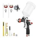 AEROPRO TOOLS R500 LVLP Air Spray Gun with 1.3/1.5/1.7mm Nozzles & Regulator, A610 Paint Guns Automotive, Car Sprayer, for House Painting, Car, Furniture, Varnish and Top Coat, black